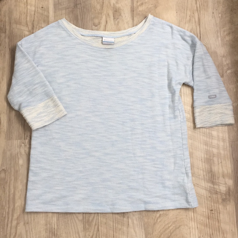 🏳️‍🌈Soft Columbia 3/4 sleeve light sweater